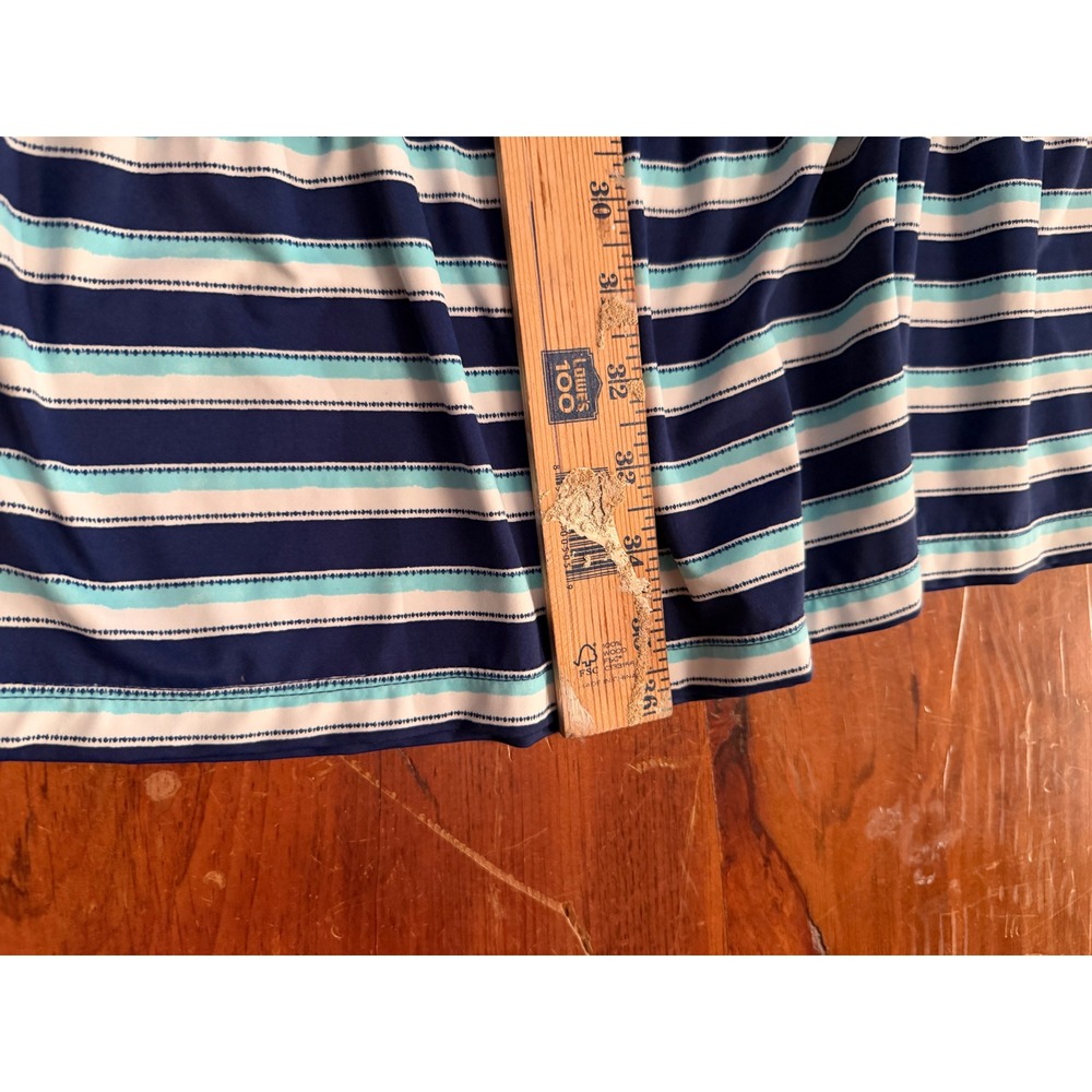 Cabana Life Womens  Striped Off Shoulder Ruffle Hem Dress Medium RN118246 - Picture 7 of 8